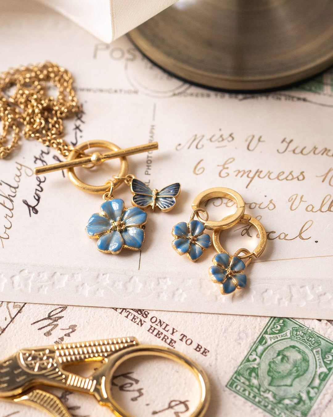 Forget Me Not Charm Huggies