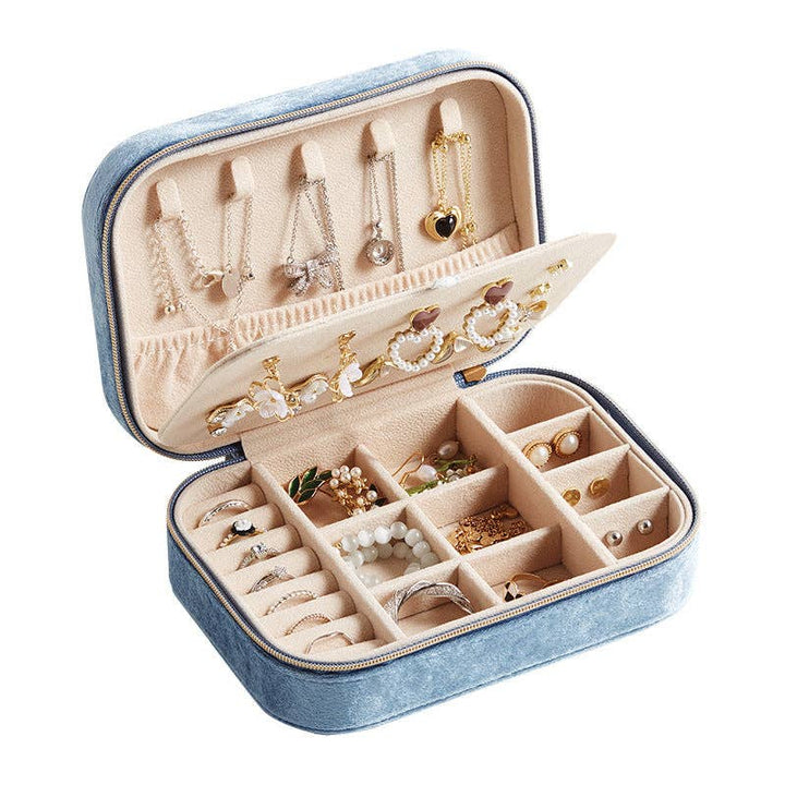 Two Tier Velvet Jewelry Case