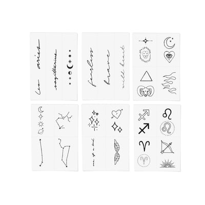 Zodiac Collection: Fire Signs Temporary Tattoo Pack