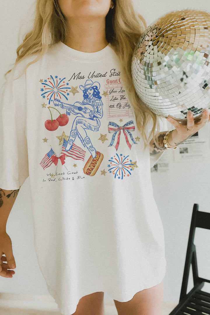 OVERSIZED TEE-MISS UNITED STATES