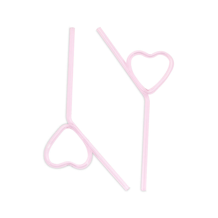 Glass Straw Set, Hearts