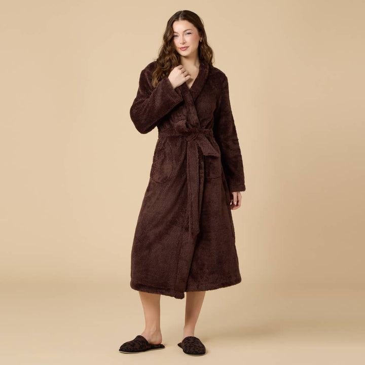 Women's Soft Plush Cozy Wrap Robe with Belt