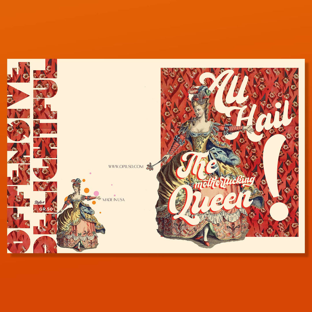 Greeting Card-ALL HAIL QUEEN! women, queer, gay, mom, birthday, women