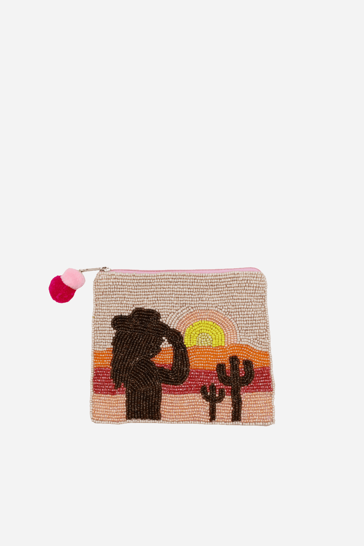 Beaded Coin Pouch-Cowgirl Shadow & Sunset