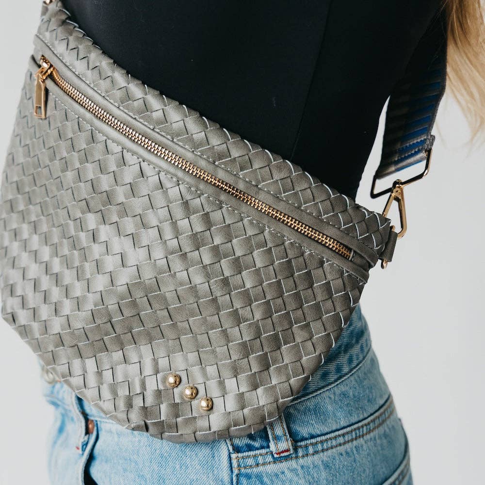 Westlyn Woven Bum Bag-Leather