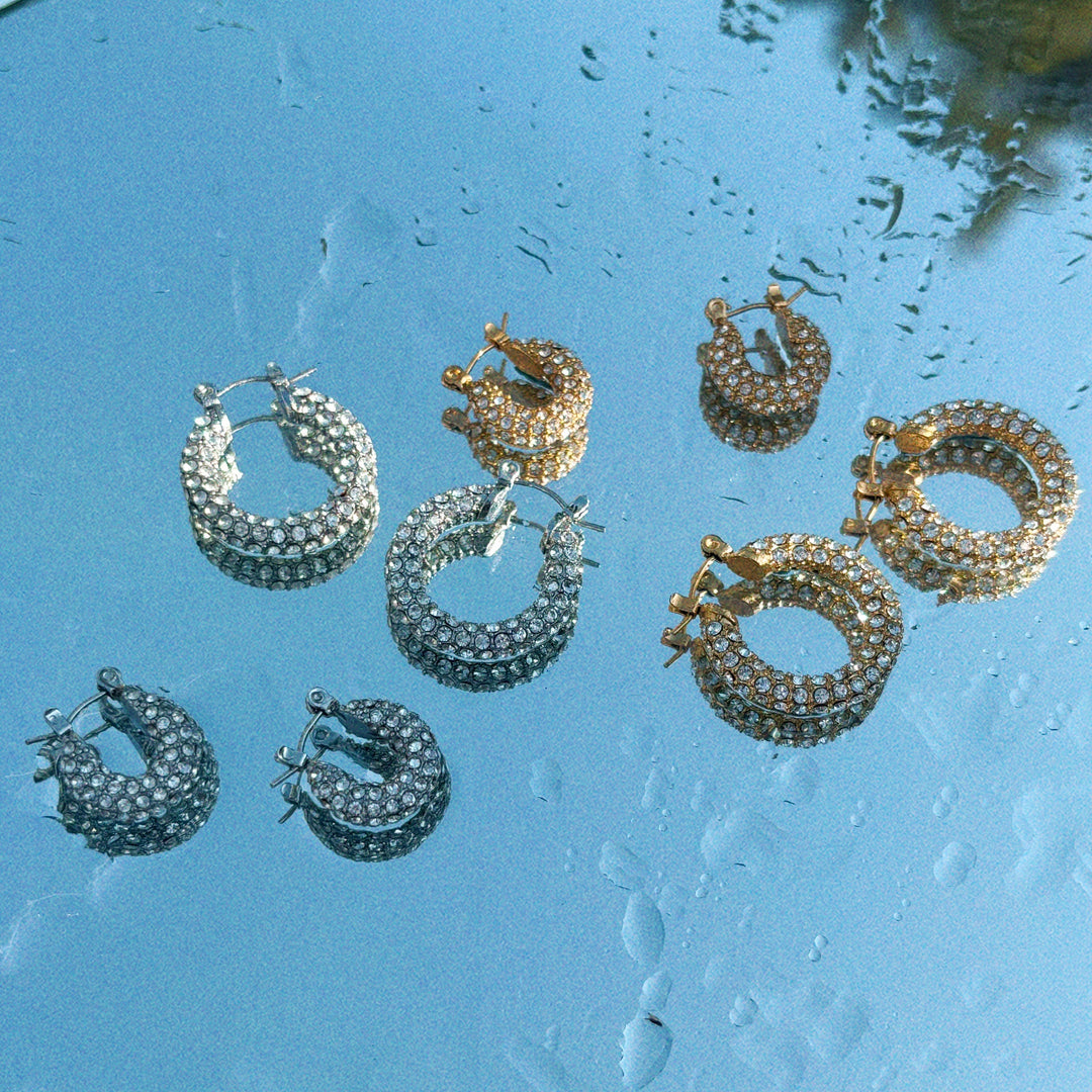 Earrings-Disco Baby Hoops