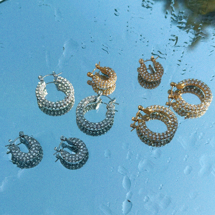 Earrings-Disco Baby Hoops