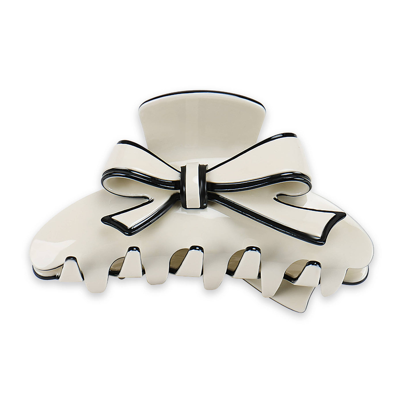 Hair Clip Bow Ivory