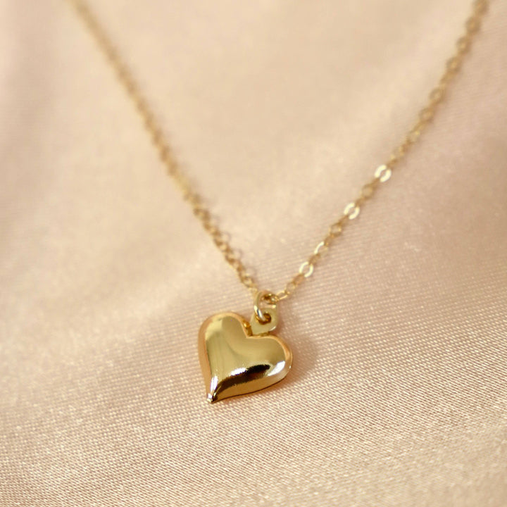 CN1500G Gold Necklace-Emory Heart