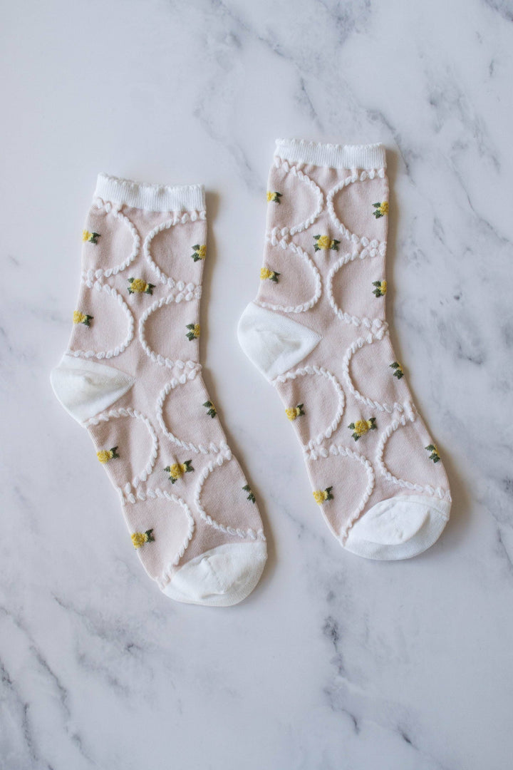 Women's Antique Floral Casual Socks