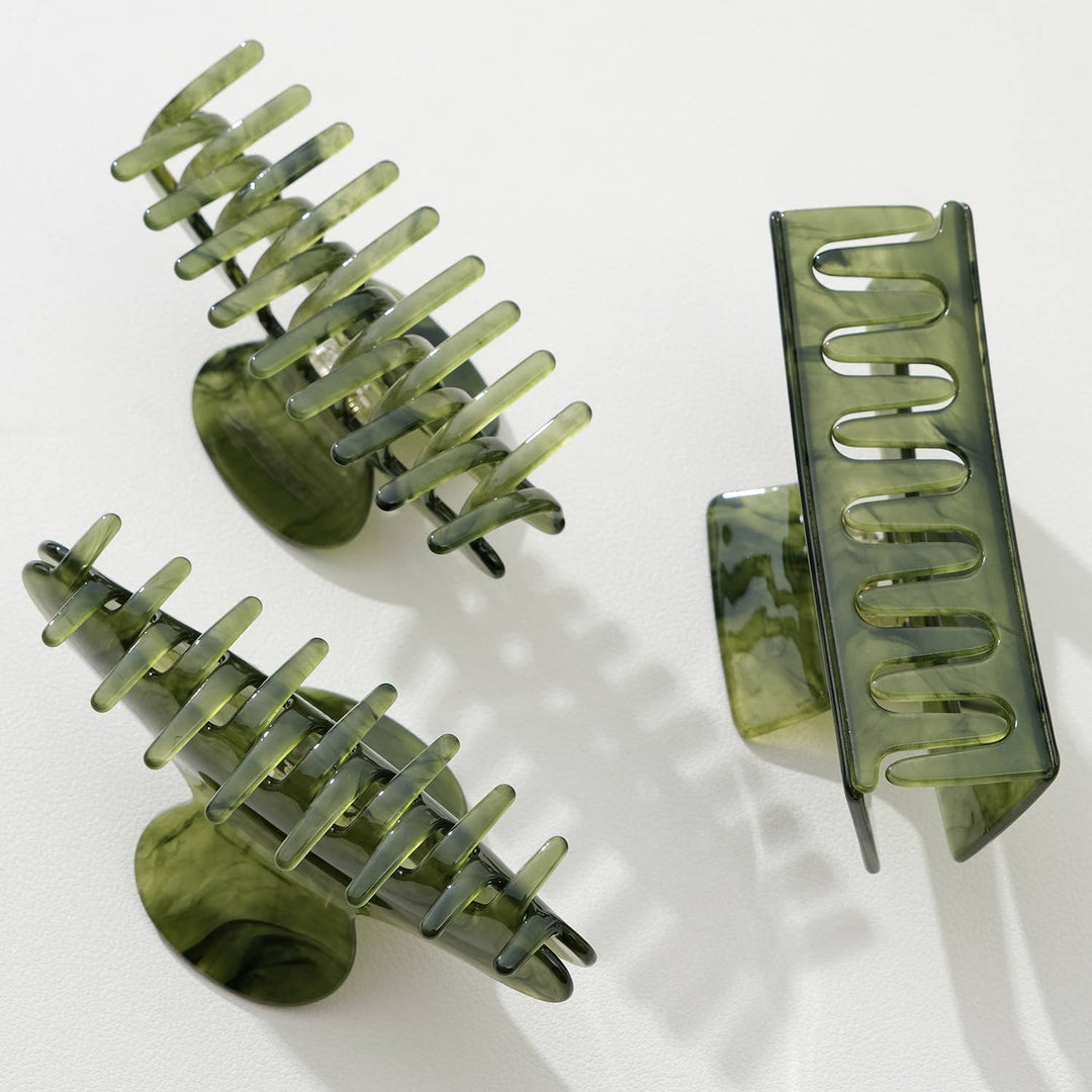 Jade Green Large - Assorted Claw Clips