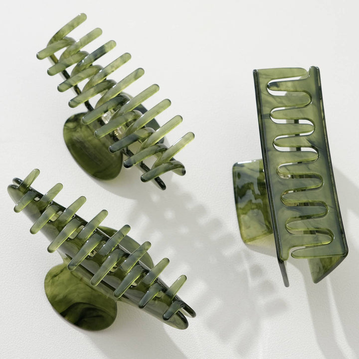 Jade Green Large - Assorted Claw Clips