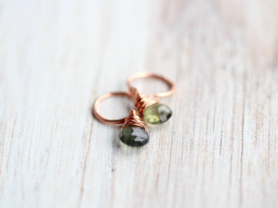 Earrings-Labradorite Dangle Hugs