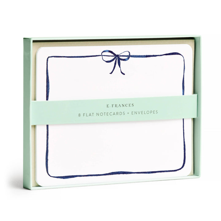 Navy Bow Flat Notes – Boxed Set of 8 Notecards