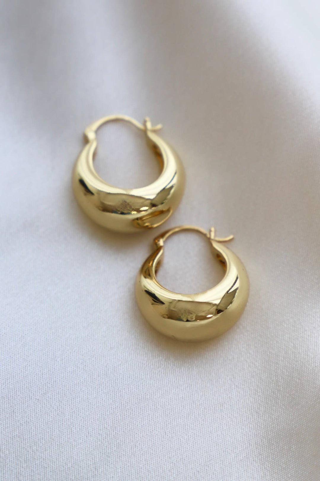 E1597G Gold Earrings-Coco Chunky Hoops-Gold