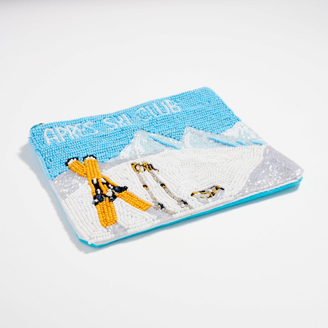 Apres Ski Club Beaded Zip Pouch – Winter Accessory
