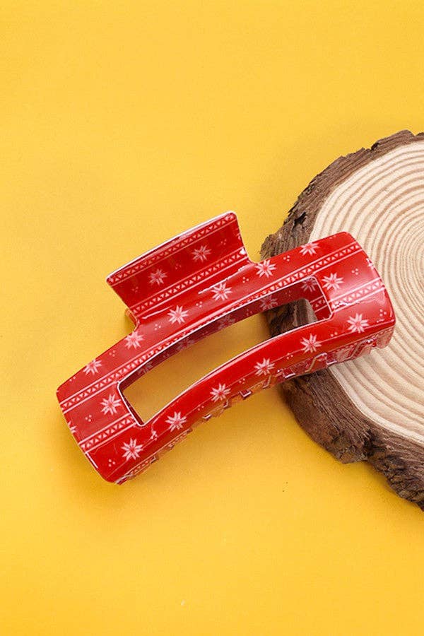 Holiday Hair Claw Clip-Christmas