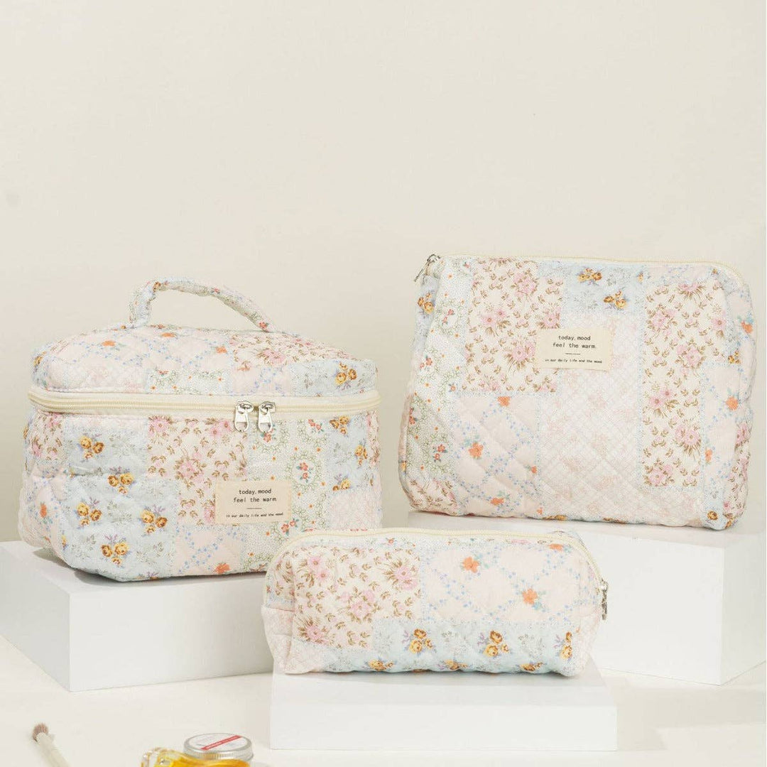 Butterfly Floral Print Puffer Make Up Bag DPB0106