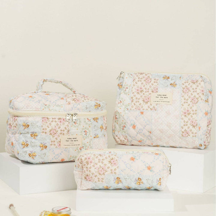 Butterfly Floral Print Puffer Make Up Bag DPB0106