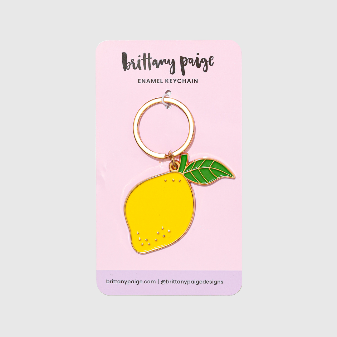 Enamel Keychain-Lemon