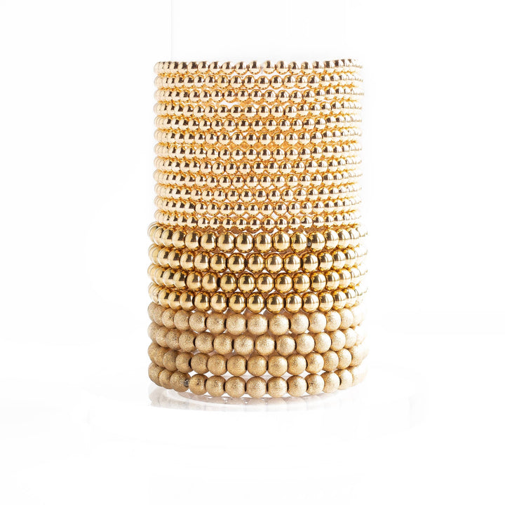 Layering Bracelets-4mm Wrap, Gold Stacking Bracelets