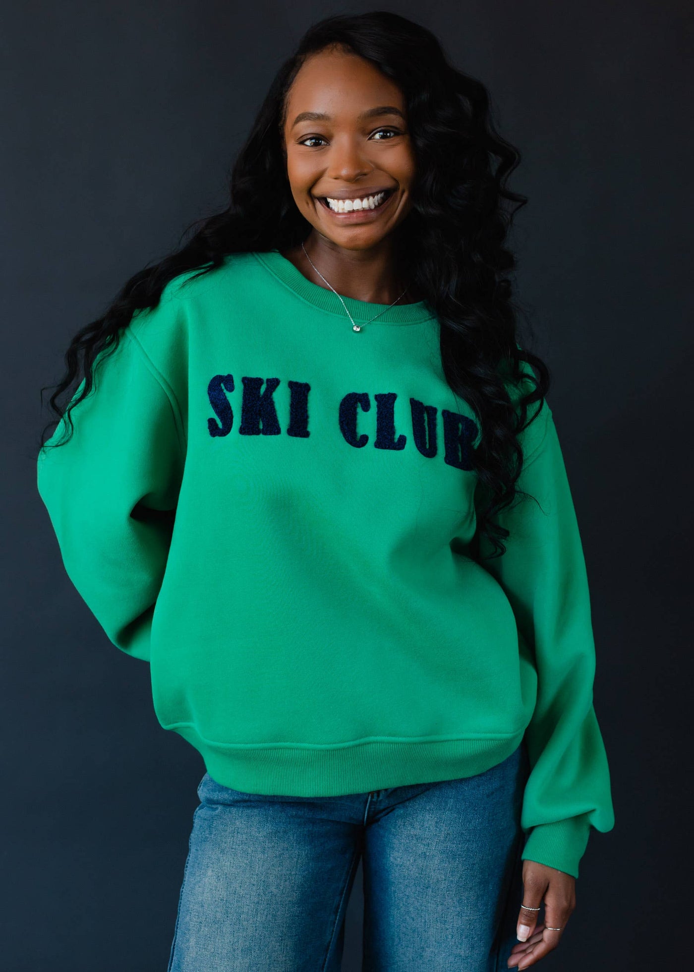 Green Ski Club Sweatshirt