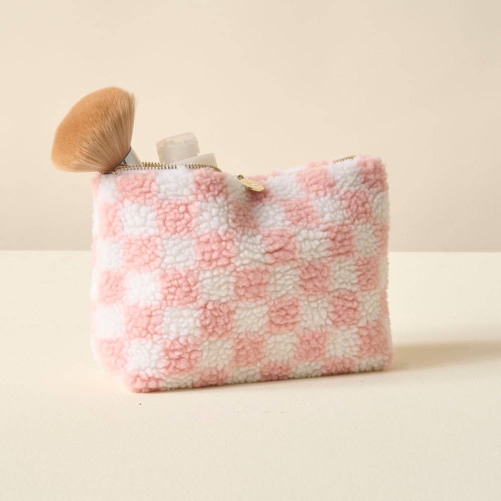 Teddy Pouch-Check Blush