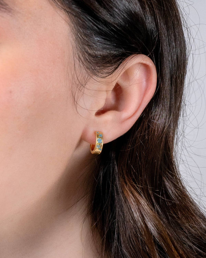 Forget-Me-Not Mini Hoops