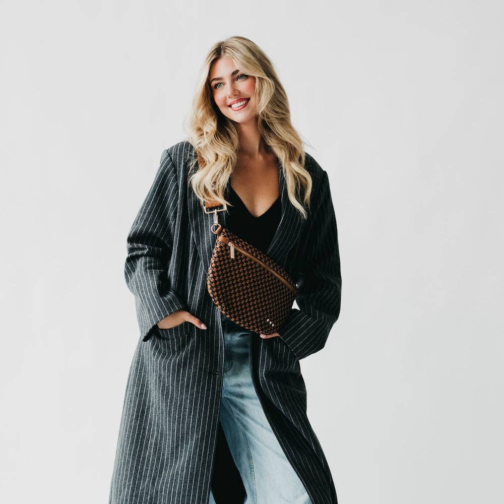 Westlyn Woven Bum Bag-Leather