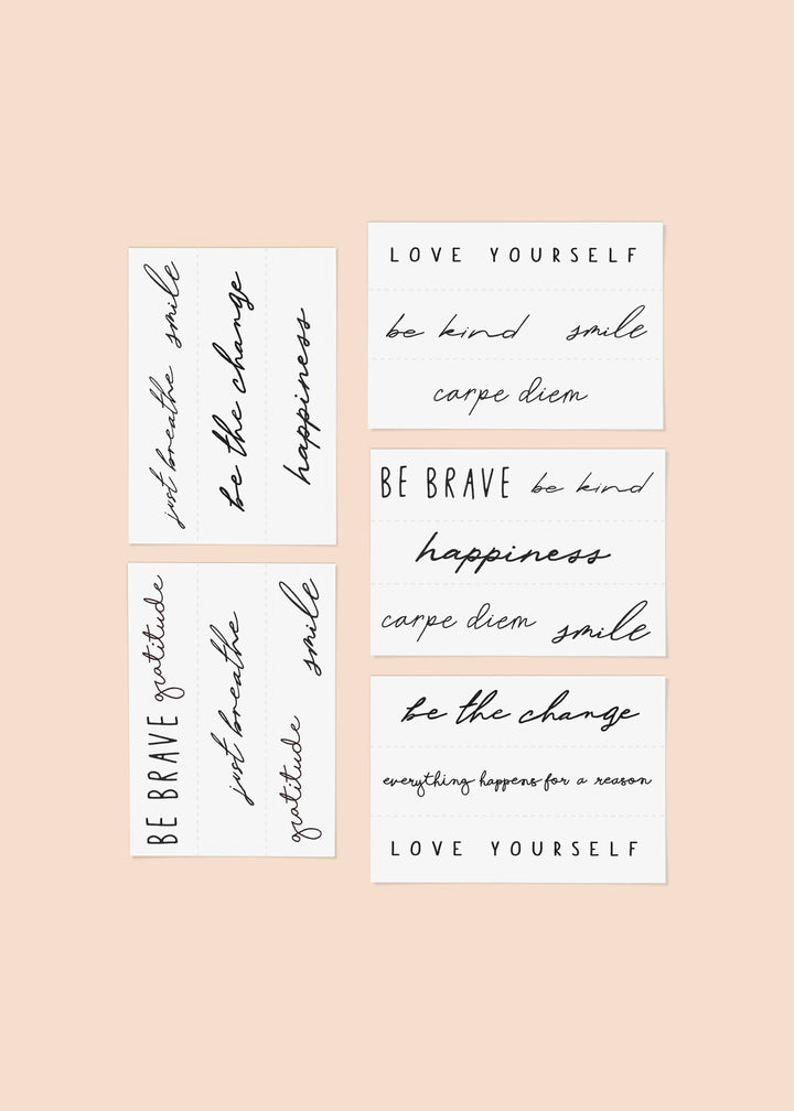 Self Love Temporary Tattoo Pack