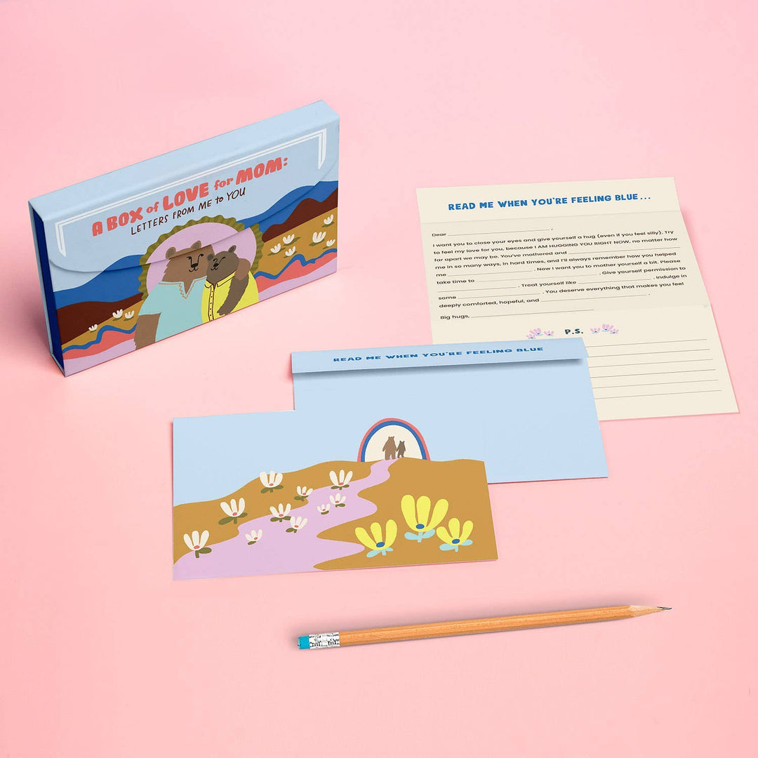 A Box of Love for Mom Fill in the Blank Read Me When Letters