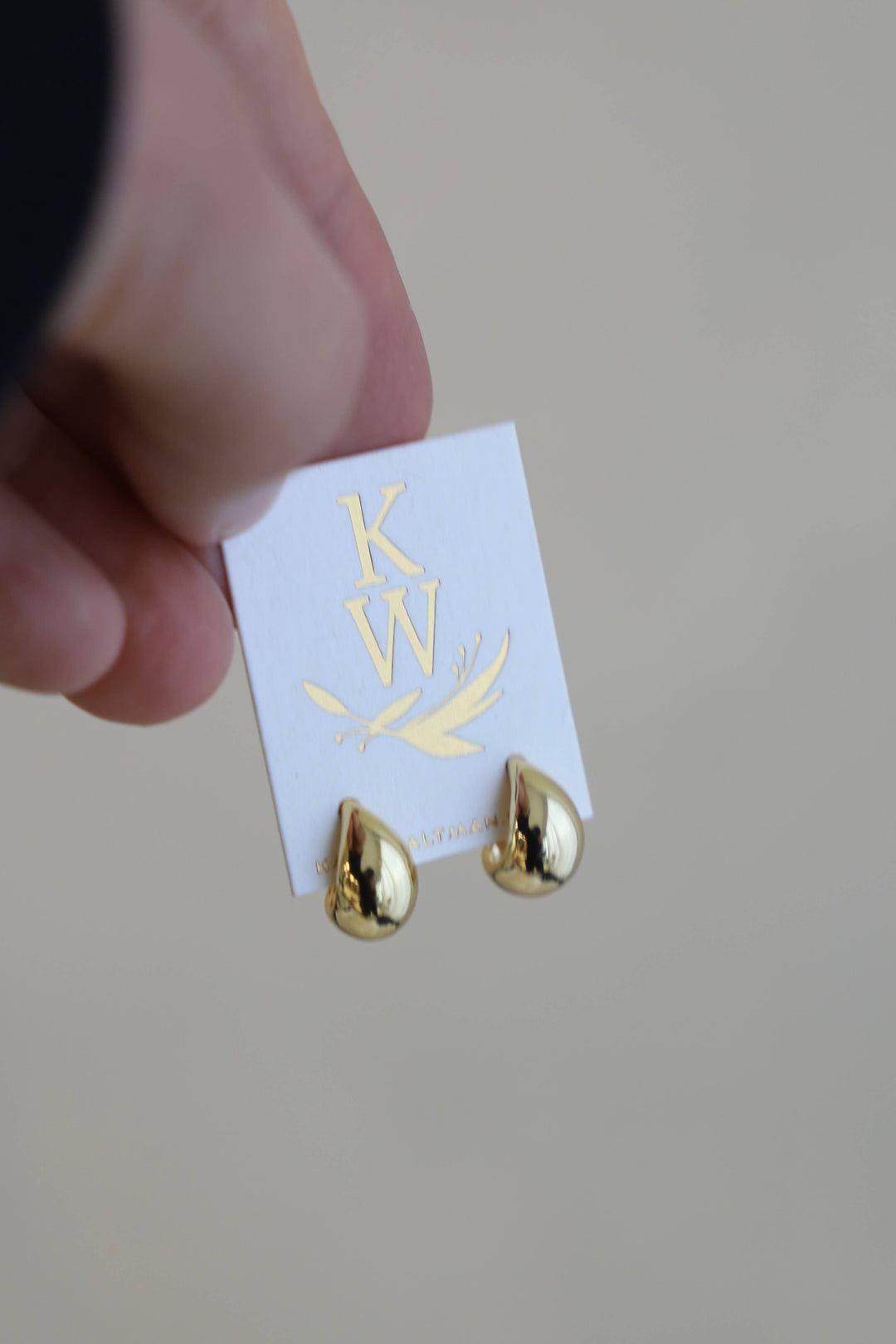 E1645G Gold Earrings-Dome