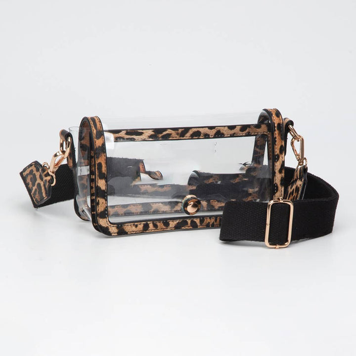 Flap Crossbody Bag-Transparent Rectangle