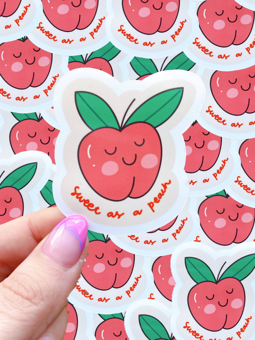 Clip art waterproof sticker-sweet as a peach