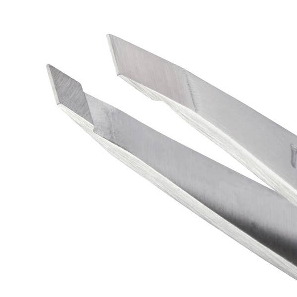 Retail-Mini Slant Tweezer Stainless
