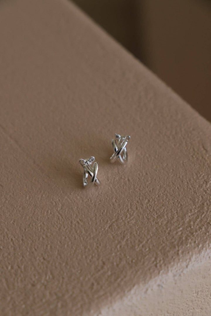 E1765 Earrings-Silver Axel Huggies