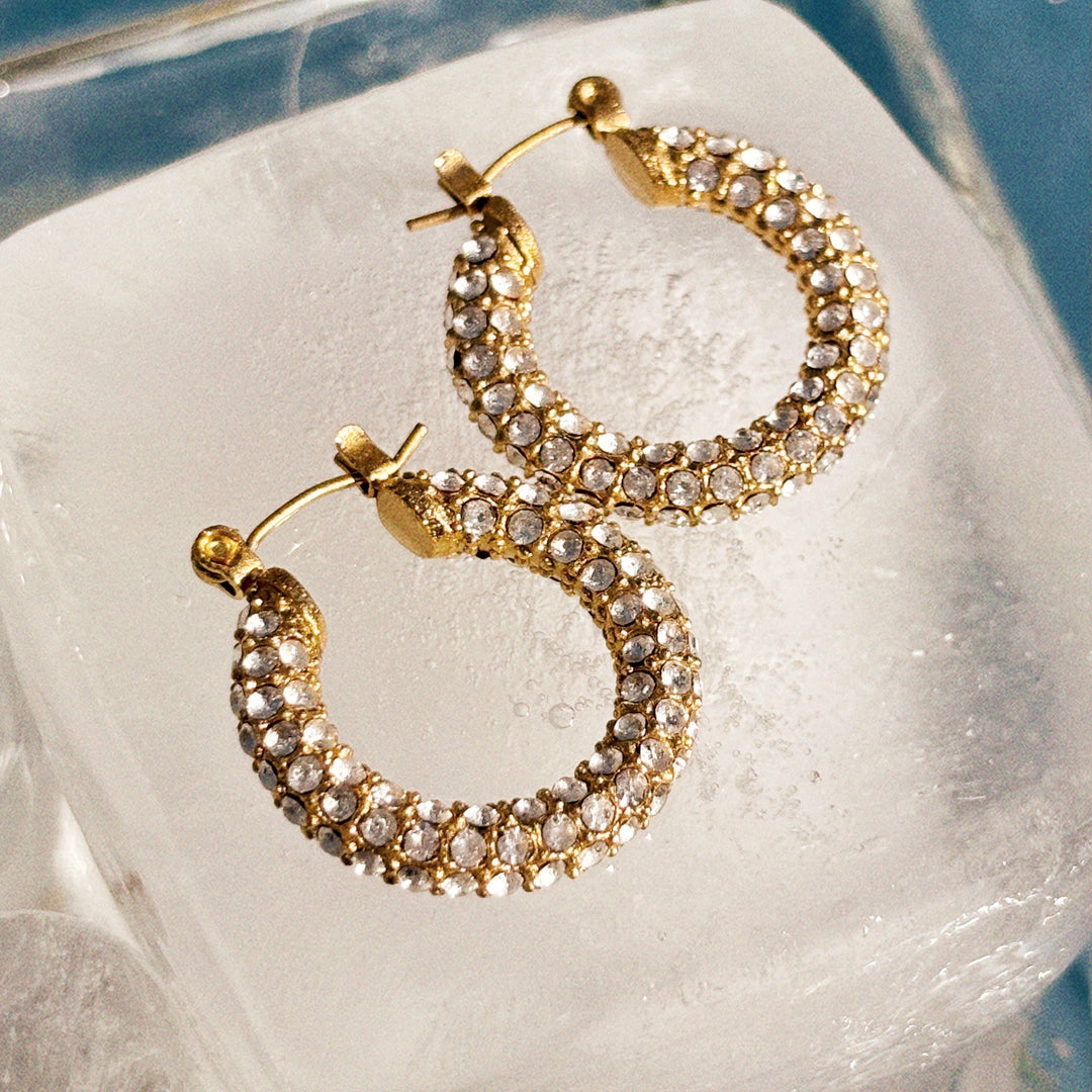 Earrings-Disco Baby Hoops