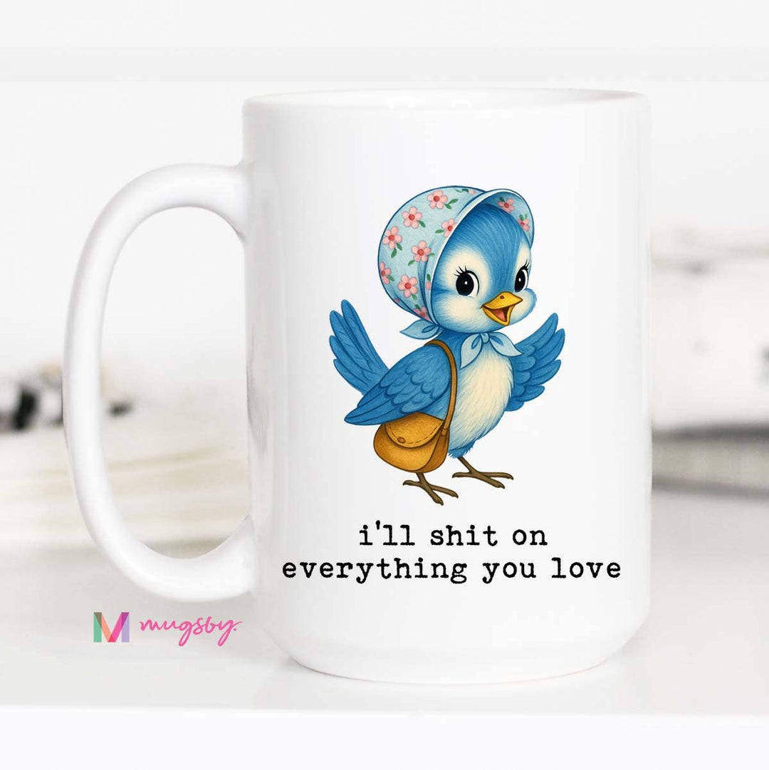 Funny Mug 11oz-Vintage Bird Mug