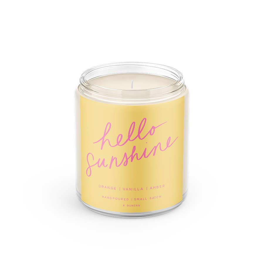 8oz Soy Wax Hand-Poured Candle-Hello Sunshine