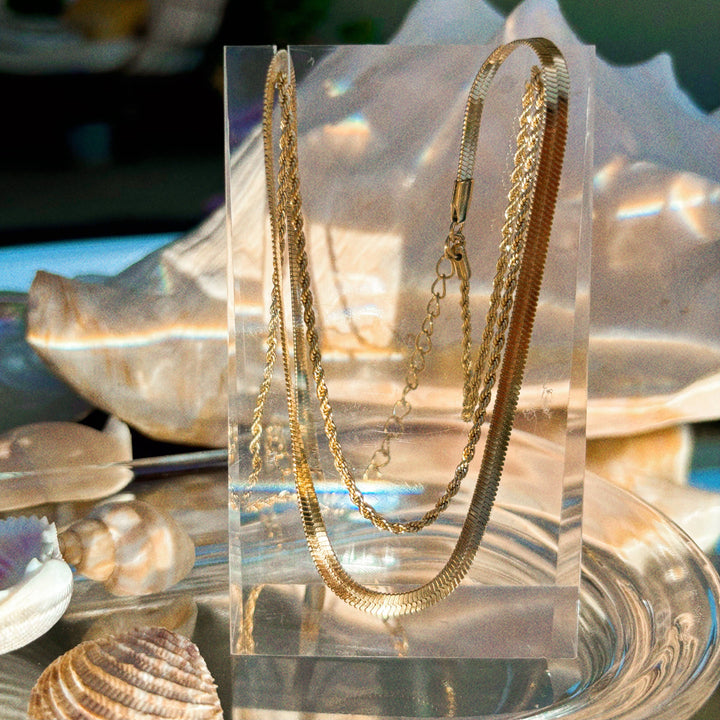 Necklace-Giada Two Piece Layered Chain