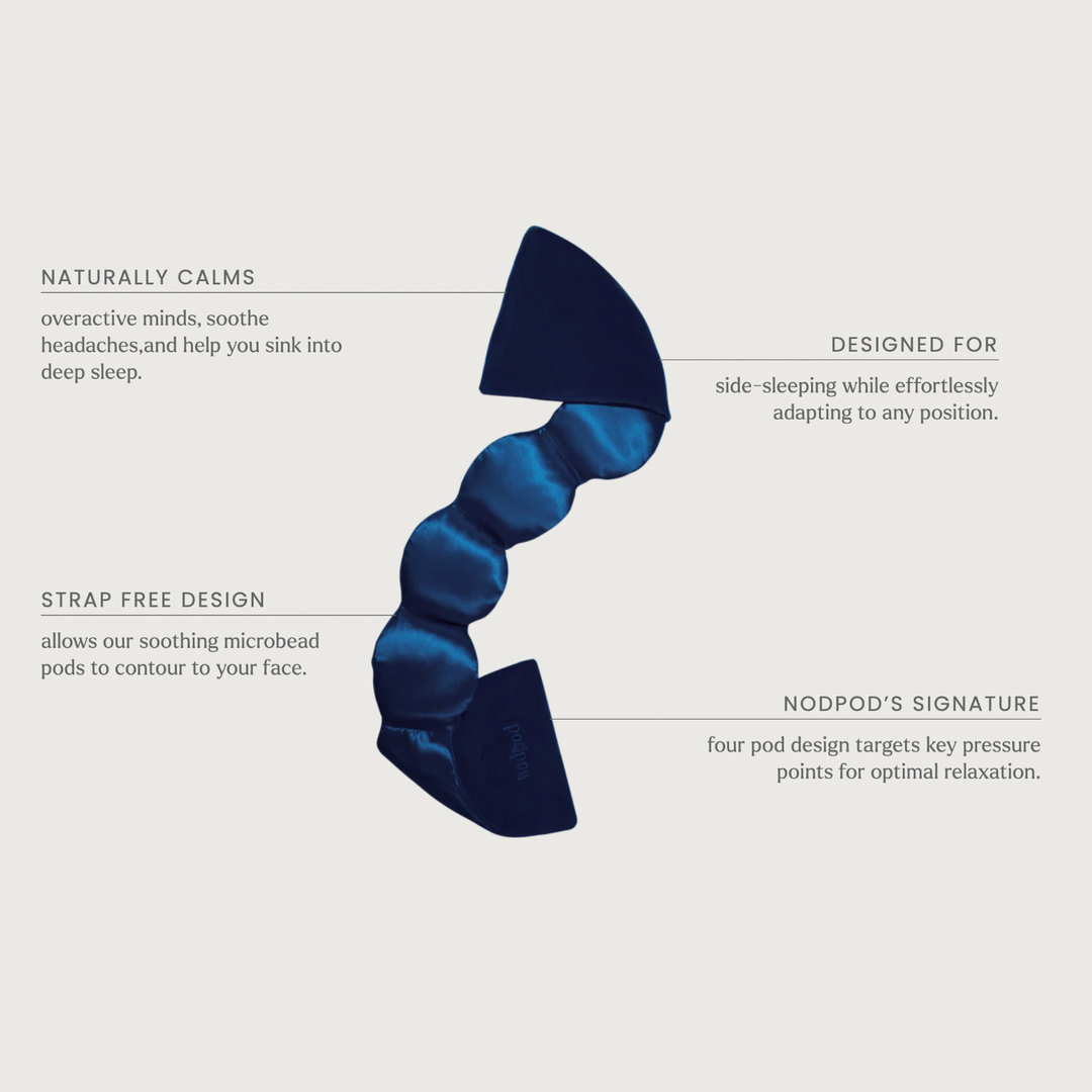 Sapphire Silk Weighted Sleep Mask