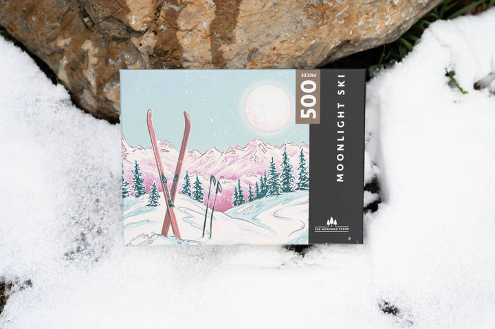 Moonlight Ski Puzzle - 500 Piece Puzzle