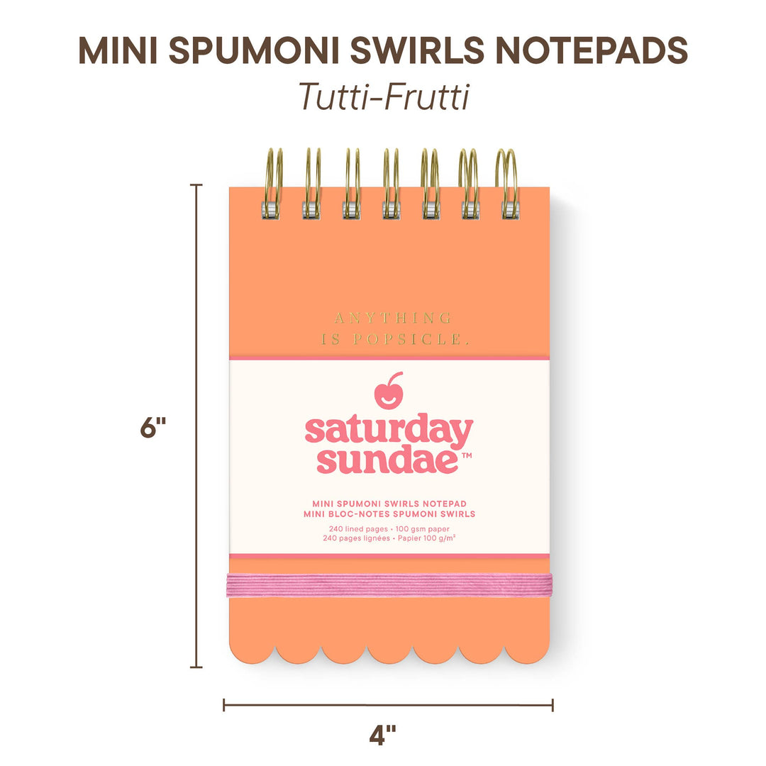 Mini Notepad-Tutti-Frutti Spumoni Swirls