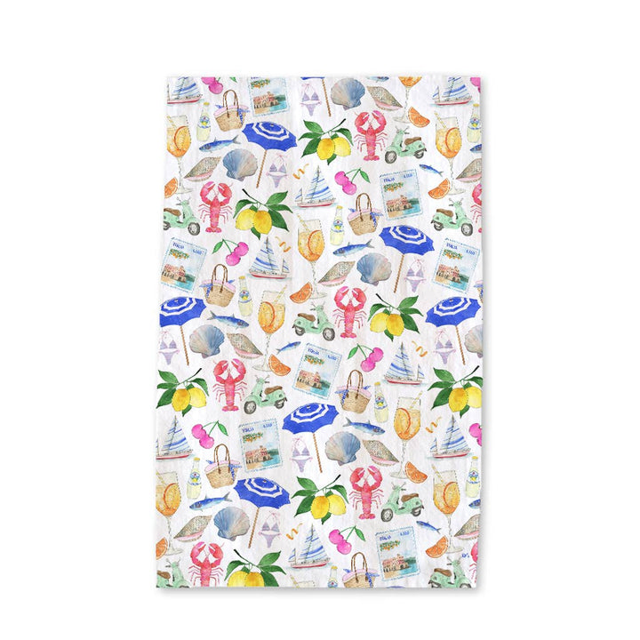 Tea Towel-Amalfi Coast Italian Summer