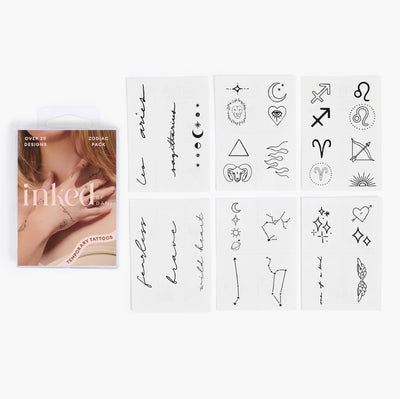 Zodiac Collection: Fire Signs Temporary Tattoo Pack