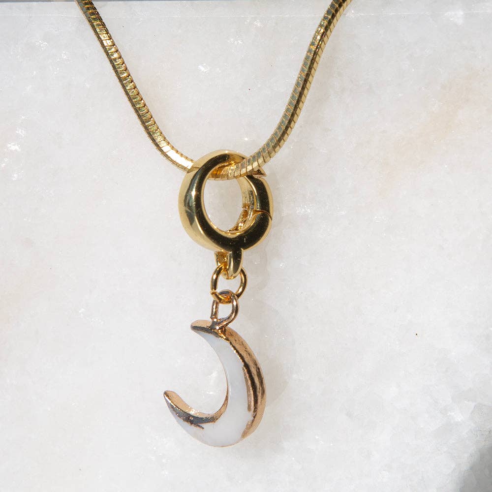 Gold Charm-Moon Mother of Pearl