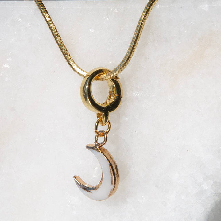 Gold Charm-Moon Mother of Pearl