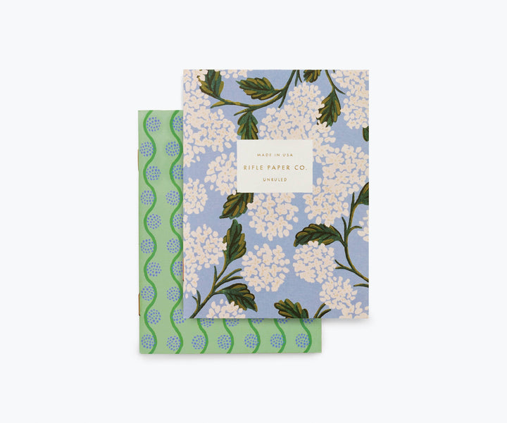 Pair of 2 Pocket Notebooks-Hydrangea