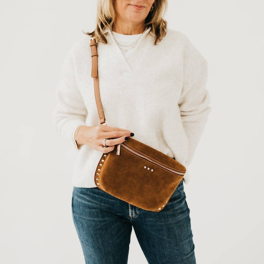 Bum Bag-Sabrina Studded Suede