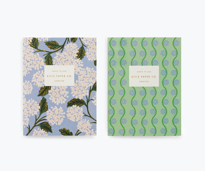 Pair of 2 Pocket Notebooks-Hydrangea